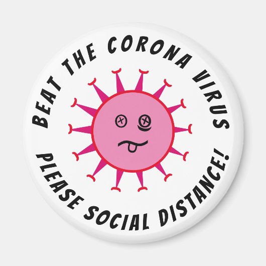 Beat Corona Virus Magnet (Voorkant)