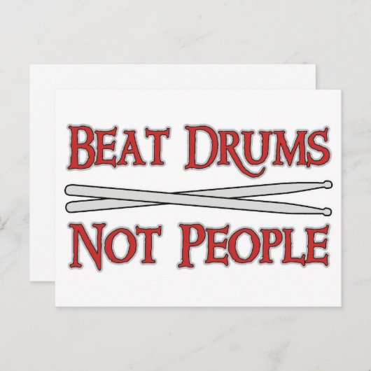 Beat Drums Briefkaart (Voorkant / Achterkant)