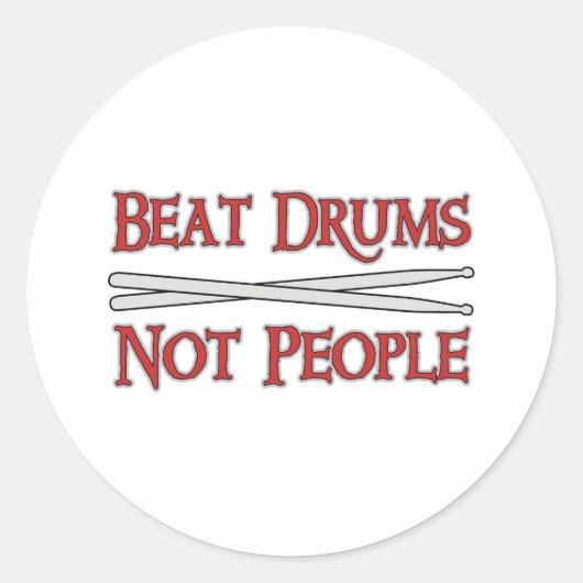 Beat Drums Ronde Sticker (Voorkant)