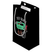 Beat It Funny Baking Pun Dark BG Klein Cadeauzakje (Voorkant Gekanteld)