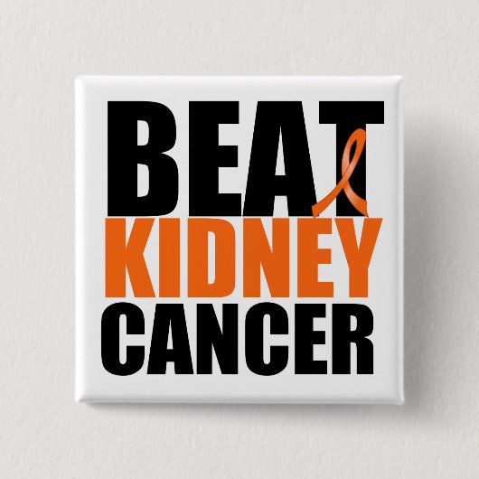 Beat Kidney Cancer Vierkante Button 5,1 Cm (Voorkant)
