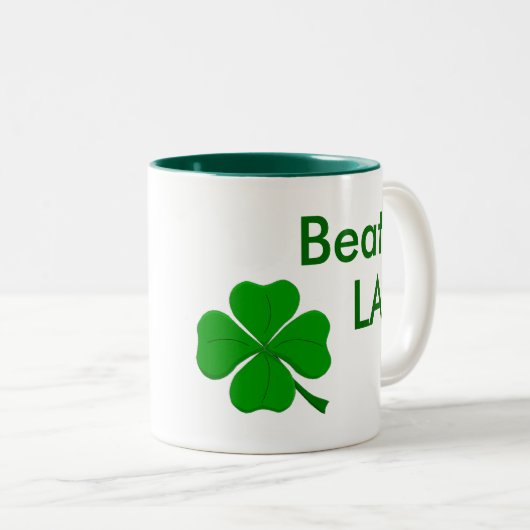 Beat, LA, Go, Celtics Tweekleurige Koffiemok (Voorkant rechts)