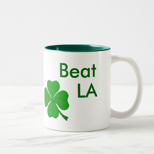 Beat, LA, Go, Celtics Tweekleurige Koffiemok (Rechts)