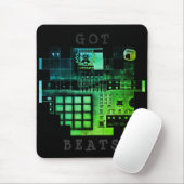 Beat Machine-producent heeft vleermuizen mousepad Muismat (Met muis)