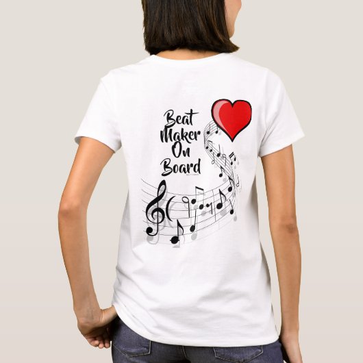 Beat Maker aan boord T-shirt (Achterkant)
