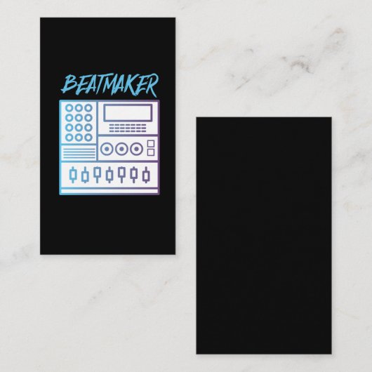 Beat Maker Trommel Bass Lover DJ Musicus Visitekaartje (Voorkant / Achterkant)