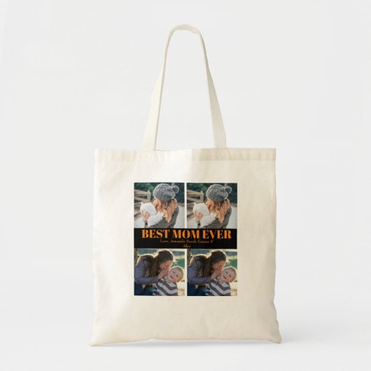 Beat mam Ever Custom 4 photocollage Tote Bag (Voorkant)