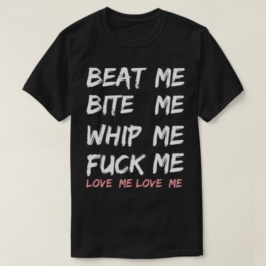 Beat me bite me whip me Joan Jett T-shirt (Design voorkant)