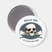 Beat me Skull Lacrosse Magneet (Voorkant / Achterkant)