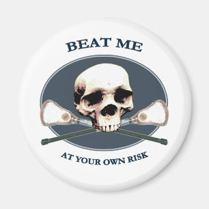 Beat me Skull Lacrosse Magneet