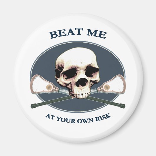 Beat me Skull Lacrosse Magneet (Voorkant)