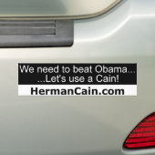 Beat Obama met een beker Bumpersticker (Op auto)