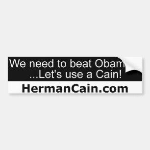Beat Obama met een beker Bumpersticker