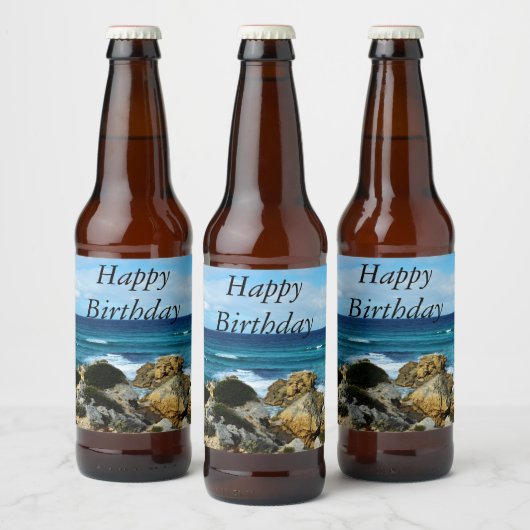 Beat of the Ocean, Happy Birthday, Bier Etiket (Flessen)