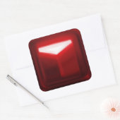Beat Sabre Red Note Block Artsy Vierkante Sticker (Envelop)