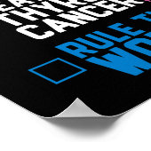 Beat Schildklierkanker Regel De Wereld Fun Quote Poster (Hoek)