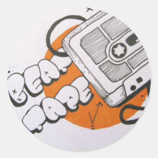 Beat tape-sticker ronde sticker