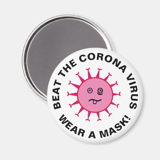 Beat the Corona Virus Magnet (Voorkant / Achterkant)