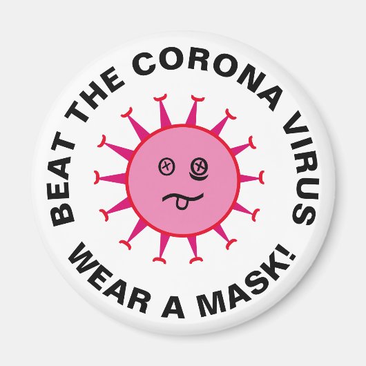 Beat the Corona Virus Magnet (Voorkant)