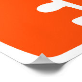 Beat the fomo - greeny red typografie poster (Hoek)