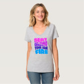 Beat the fomo - pinky paars typografie t-shirt (Voorkant volledig)
