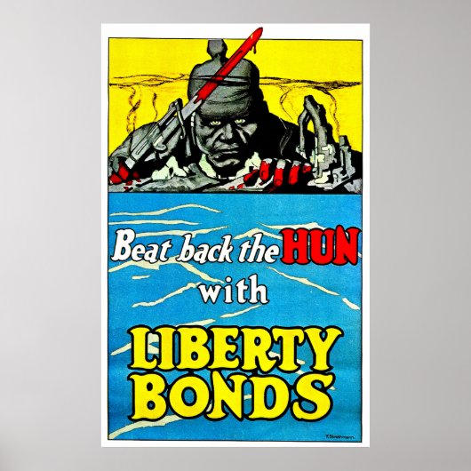 Beat the Huns - Afdrukken Poster (Voorkant)