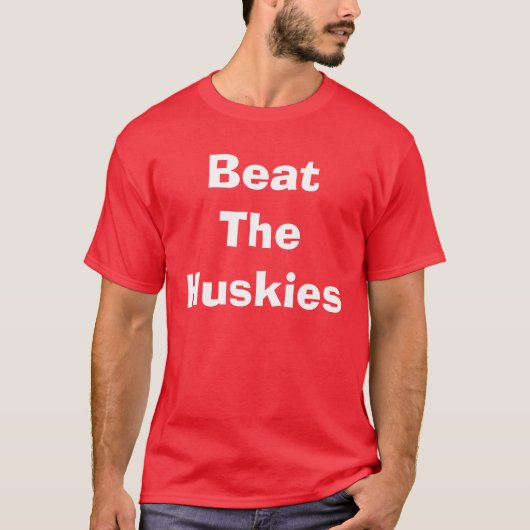 Beat the Huskies T-shirt (Voorkant)