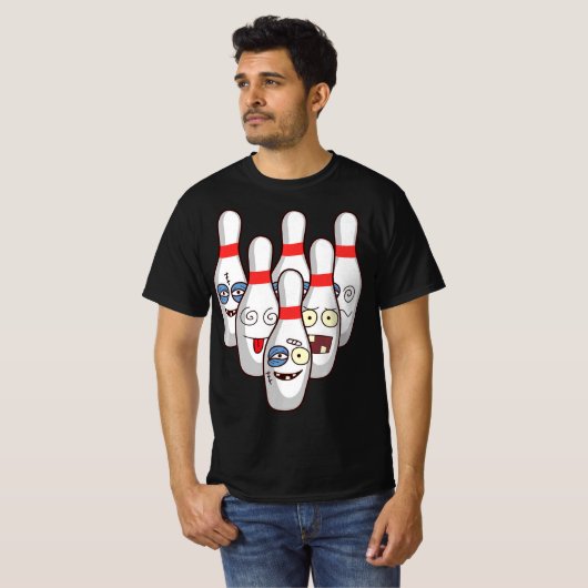 Beat Up Bowling Pins Cute Duckpins die T-shirt afs (Voorkant volledig)