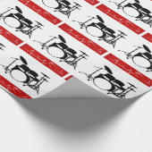 Beat van het hart van een drummer cadeaupapier (Hoek)