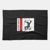 Beat van het hart van een drummer theedoek (Horizontaal)