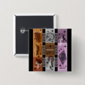 BEAT VIERKANTE BUTTON 5,1 CM (Voorkant /achterkant)