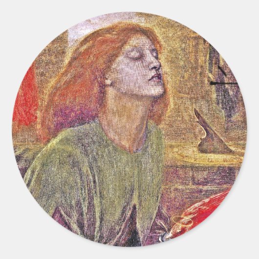 Beata Beatrix Ronde Sticker (Voorkant)