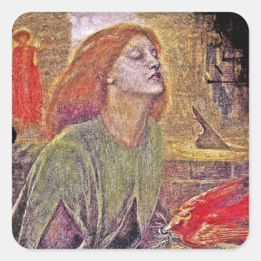 Beata Beatrix Vierkante Sticker (Voorkant)