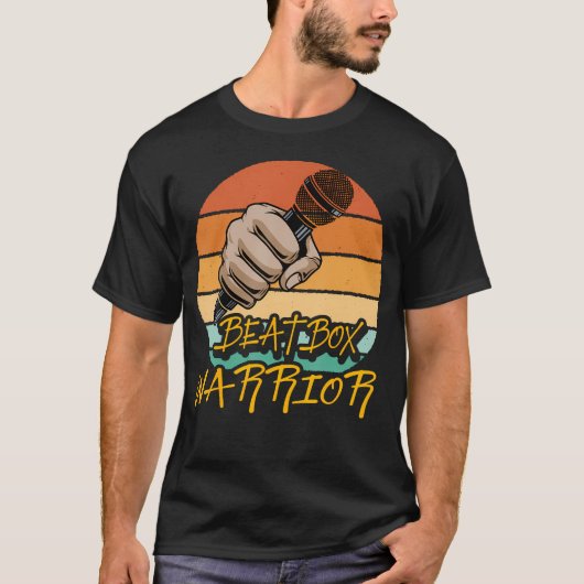 Beatbox-muziek oude school rap-microfoon Beatboxer T-shirt (Voorkant)