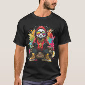 Beatbox Panda: groeven in stijl T-shirt (Voorkant)