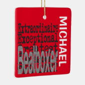 Beatboxer Extraordinaire CUSTOM Keramisch Ornament (Rechts)