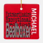 Beatboxer Extraordinaire CUSTOM Keramisch Ornament (Achterkant)