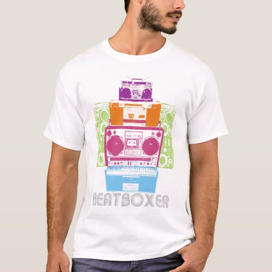 BeatBoxer Robot van 80 jaar T-shirt (Voorkant)