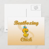 Beatboxing Chick Briefkaart (Voorkant / Achterkant)