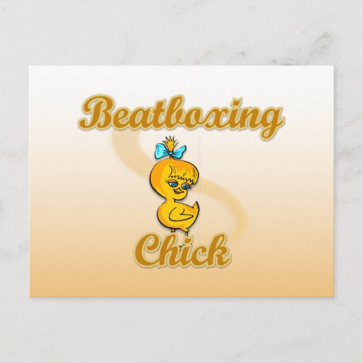 Beatboxing Chick Briefkaart (Voorkant)