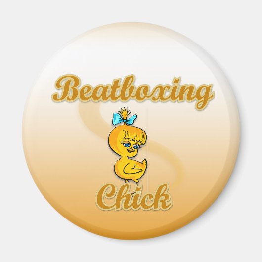 Beatboxing Chick Magneet (Voorkant)
