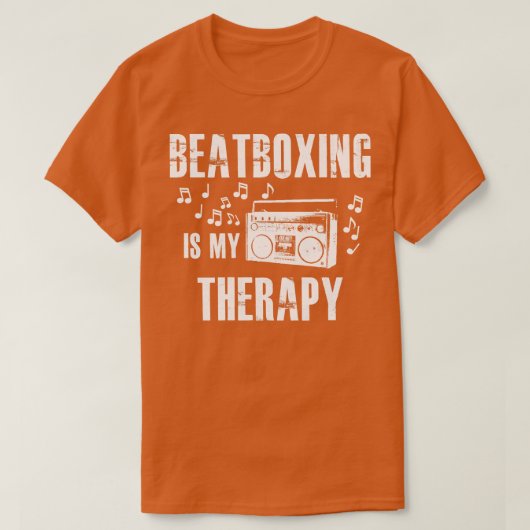 Beatboxing is mijn therapie t-shirt (Design voorkant)