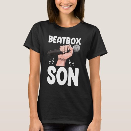 Beatboxing Son Women Tape Recorder T-shirt (Voorkant)