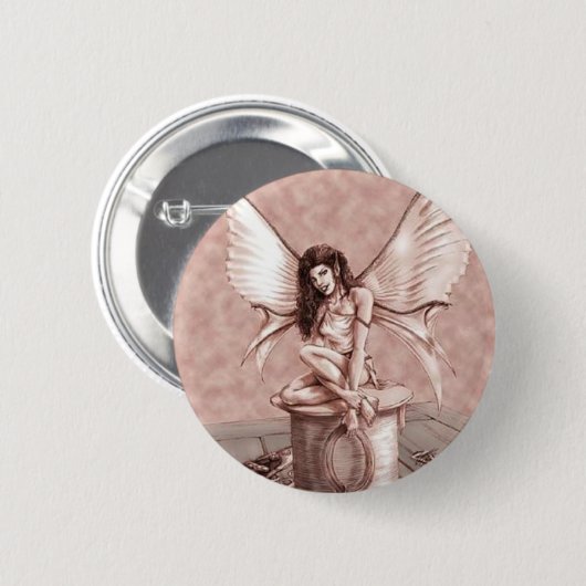 beatDayPinkFairy Ronde Button 5,7 Cm (Voorkant /achterkant)