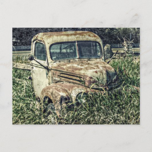 Beater  Antiek Work Truck op Boerderij Briefkaart (Voorkant)