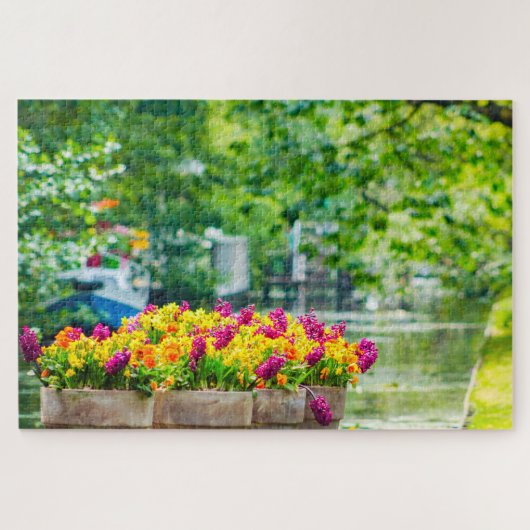 Beatiful bloemen met water, Nederland Legpuzzel (Horizontaal)
