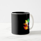 Beatiful elementair kitsune fox japan spirit 33 tweekleurige koffiemok (Voorkant rechts)