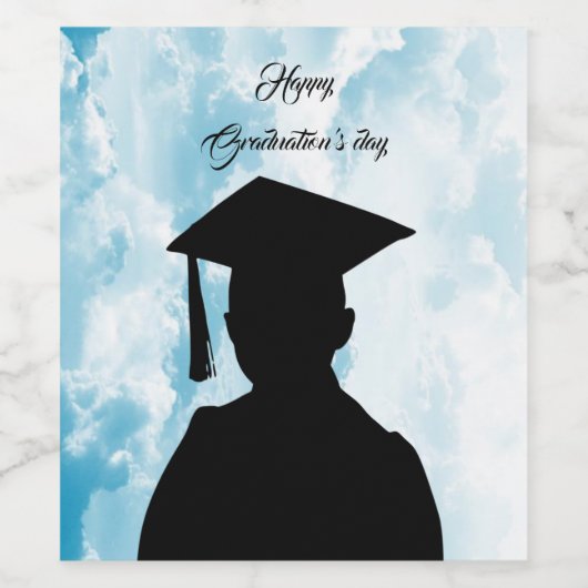 Beatiful Happy Afstuderen dag Wijn Etiket (Enkel label)