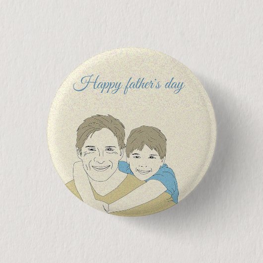 Beatiful Happy Vaderdag Ronde Button 3,2 Cm (Voorkant)