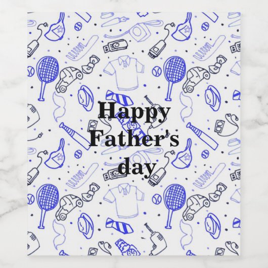 Beatiful Happy Vaderdag Wijn Etiket (Enkel label)